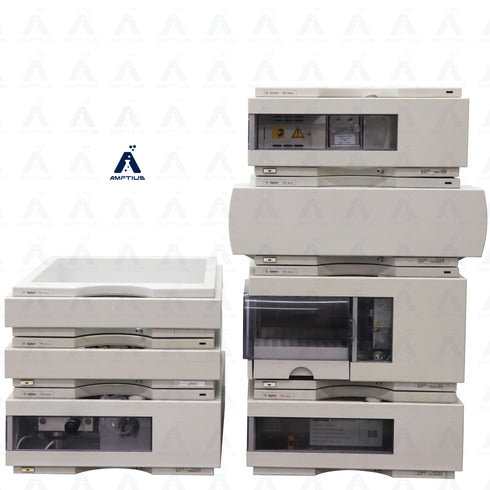 Photo of Agilent 1100 HPLC System with VWD and Quaternary Pump for sale with warranty.