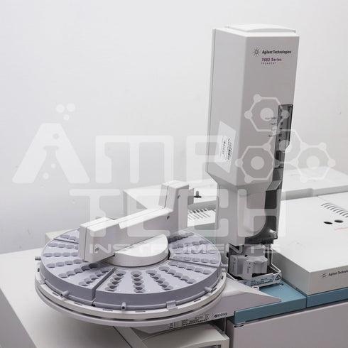 Close up of 7683 Injector Autosampler Refurbished by AMP Tech Instruments