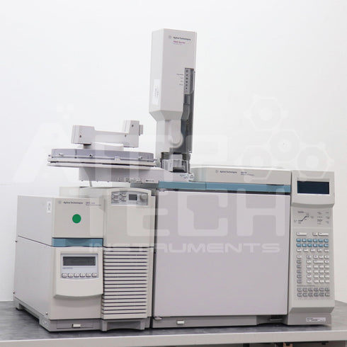 Photo of Agilent 6890N 5973N EI/CI Turbo Pump GCMS System w/ 7683 Autosampler with AMP Tech Instruments watermark for Sale at an Excellent Price