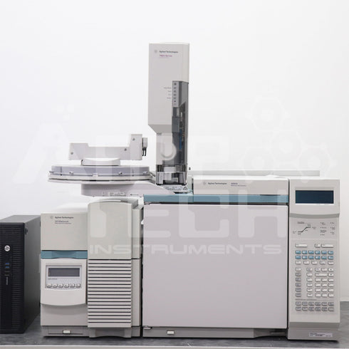 Photo of Used Agilent 6890N GCMS Agilent 5973N Turbo Pump Agilent 7683 Autosampler For Sale with warranty