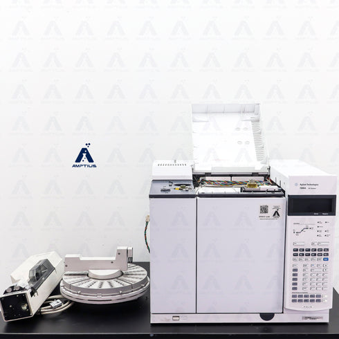 Photo of Agilent 7890 GC with FID Detector and 7683 Autosampler offered for sale with warranty support.