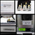 Photo Collage of Agilent 7890A GC System with FID and 7693 Autosampler, showing internal components and back panel labels.