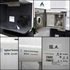 Photo collage of ICP-OES Agilent 5110 with SPS 4 Autosampler, instrument open showing internal components and rear identification panel