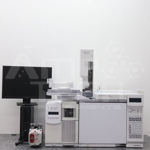 Photo of Used Agilent 6890N 5975 Inert EI/CI XL GCMS System w/ 7683 Autosampler For Sale with warranty.