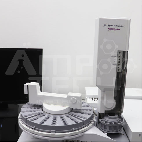 Photo of well maintained Agilent 6890N 5975 Inert GCMS System w/ 7683 Autosampler for sale with warranty