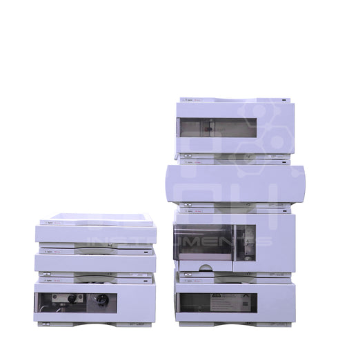 Photo of AGILENT 7-PIECE 1100 HPLC SYSTEM W/ RID + QUATPUMP For Sale
