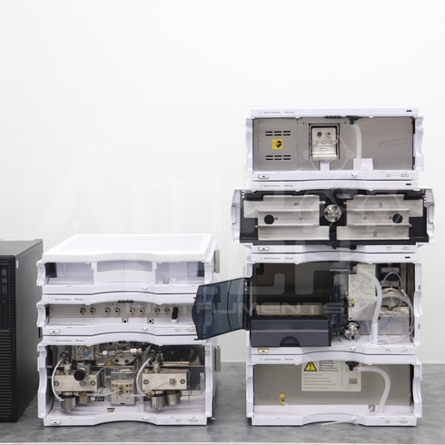 Photo of a reliable Agilent 7-Piece 1260 1200 Infinity HPLC System w/ VWD + BinPump for sale with warranty.