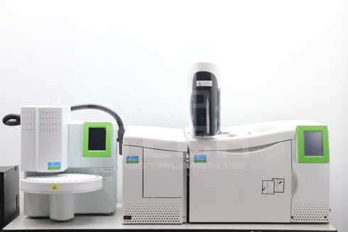 Photo of a USED PerkinElmer Clarus 580 GC-MS System with FID, TurboMatrix Headspace Trap 40, and SQ8S Mass Spectrometer for sale with warranty.