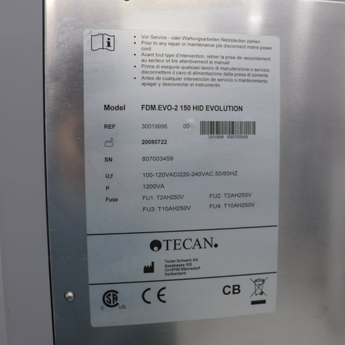 Photo of a reliable, best-priced Tecan Freedom EVO-2 150 HID EVOlution Liquid Handler System w/ Software + Dongle available at AMPTIUS.