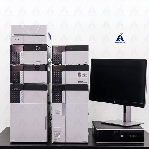 Photo of a Complete System of Shimadzu Prominence UFLC/HPLC with PDA. Expertly Refurbished and Offered for Sale with Warranty.
