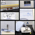 Photo collage of Perkin Elmer Spectrum 100 FTIR UATR showing ports, back panel, logo and detailed components