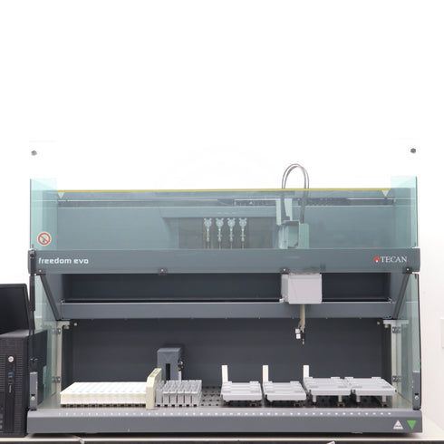 Photo of well maintained Tecan Freedom EVO-2 150 HID EVOlution Liquid Handler System w/ Software + Dongle available for purchase at Amptius