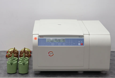 Photo of Thermo Sorvall Legend X1R Refrigerated Centrifuge with TX-400 Rotor, Buckets + Adapters For Sale at an Excellent Price