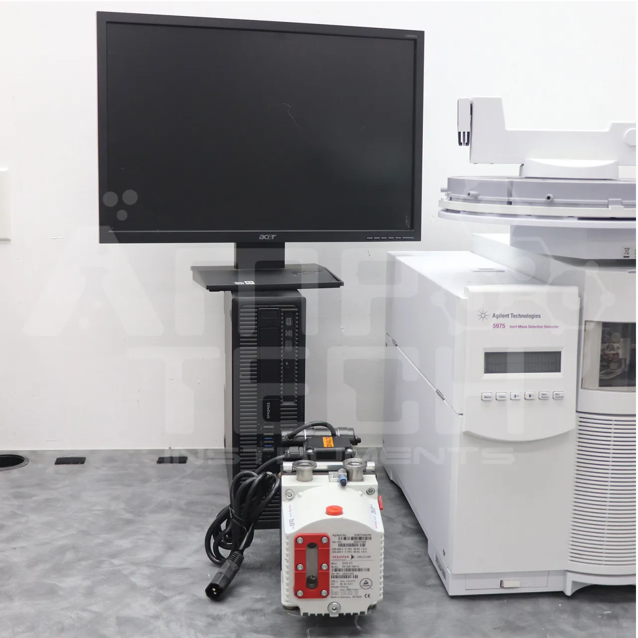 GC 6890N Agilent with 5975 MSD and 7683 Autosampler, Inert GCMS System, professionally refurbished and certified by Amp Tech Instruments.