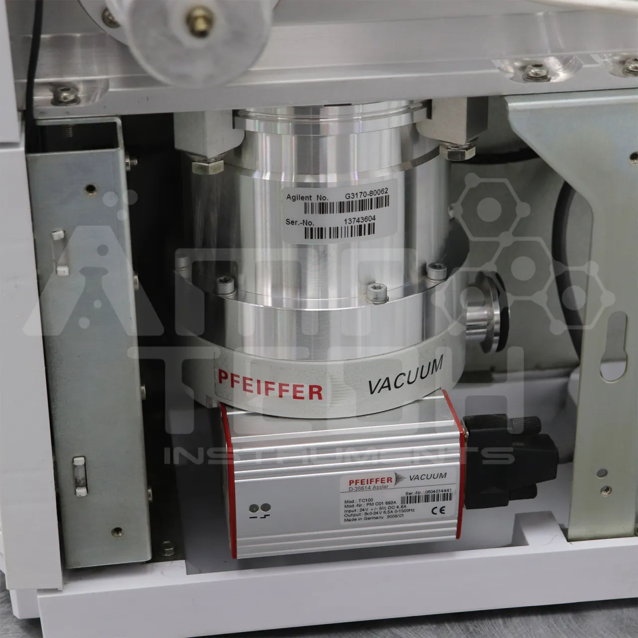 Agilent G3172A 5975 MSD Inert Turbo Pump EI. Expertly refurbished by Amp Tech in the Central Florida Testing Laboratory.