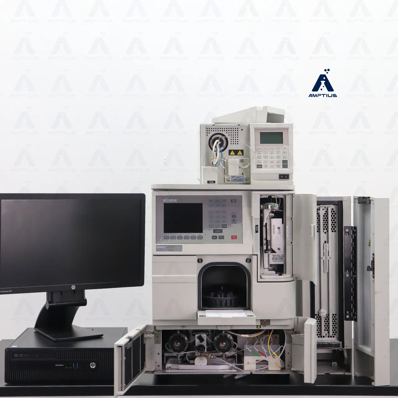 Photo of a Waters Alliance e2695 HPLC with Waters 2489 UV/Visible Detector for sale with warranty support.