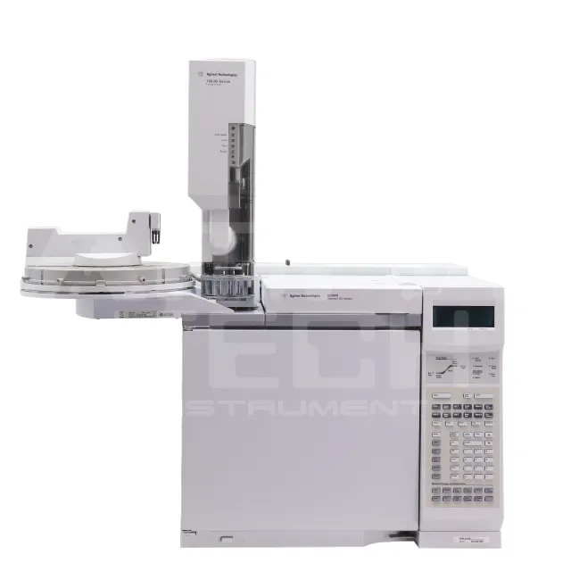 Agilent 6890N Gas Chromatograph with Dual FID, 7683B Autosampler, S/SL, and Software, for sale.