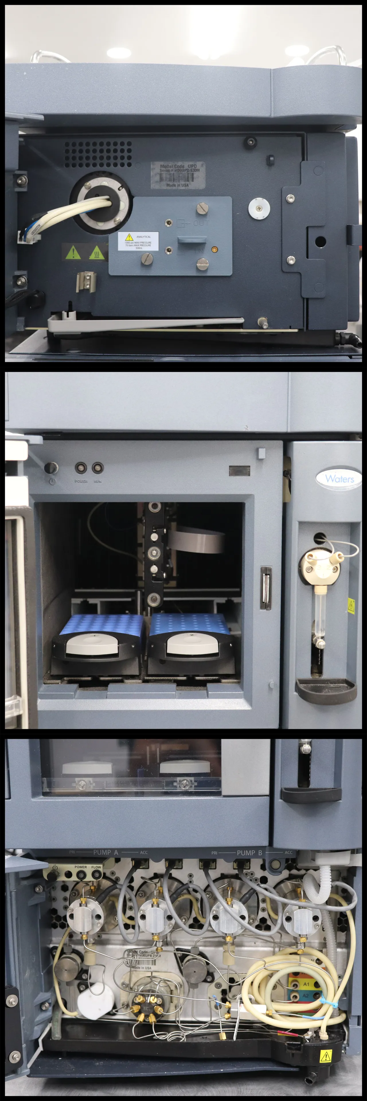 Used Waters Acquity UPLC System with BSM, SM, and PDA Detector. Refurbished to original manufacturer specifications by AmpTech Instruments.