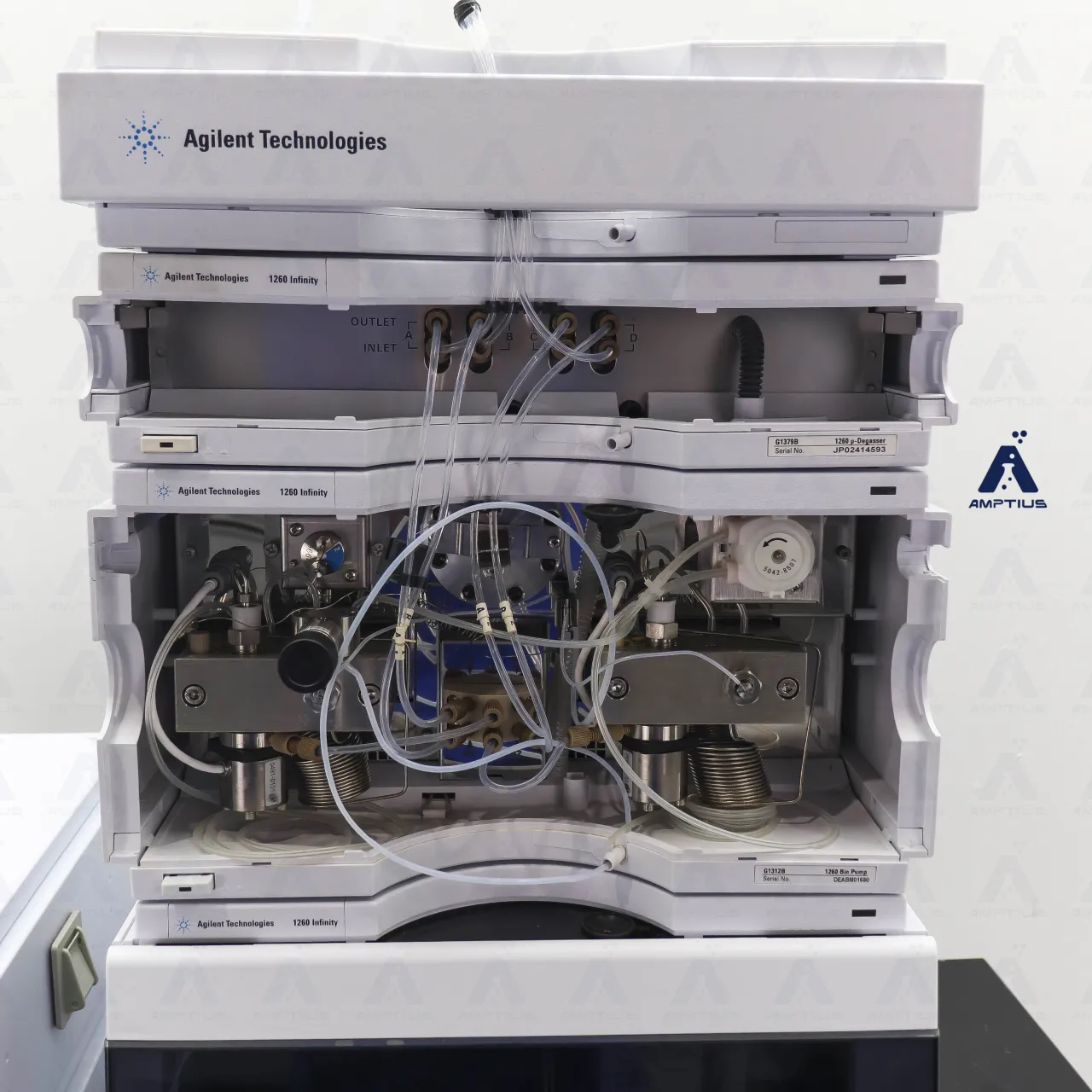 Photo of a refurbished Agilent 1260 Infinity HPLC with DAD, expertly refurbished in Central Florida Testing Lab.