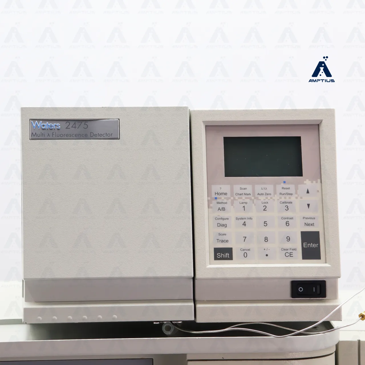 Photo of a used Waters Alliance 2695 HPLC with Waters 2475 Fluorescence Detector professionally refurbished by Amp Tech Instruments.