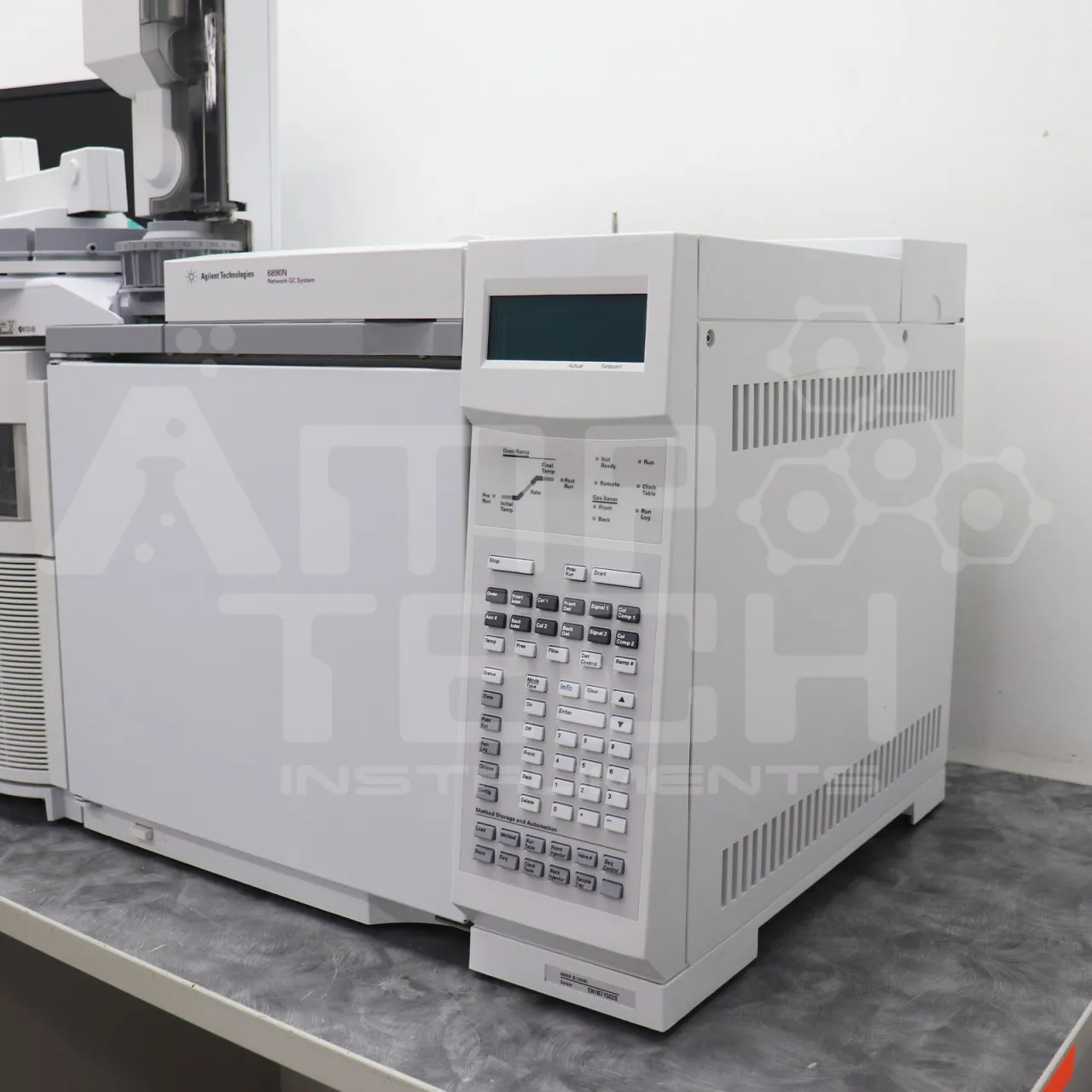Agilent Technologies 6890N Network GC System with 5975 MSD and 7683 Autosampler, Inert GCMS System, professionally refurbished by Amp Tech Instruments.