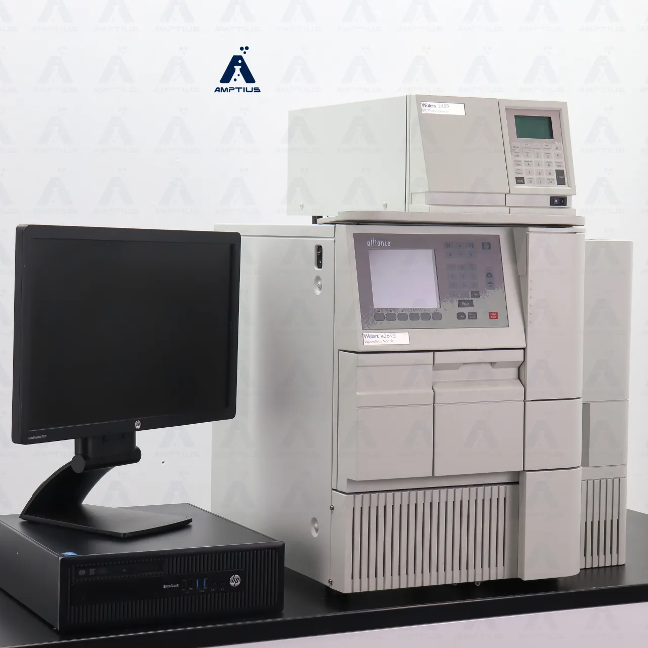 Photo of a HPLC Waters Alliance e2695 with 2489 UV/Visible Detector available for purchase at an excellent price.
