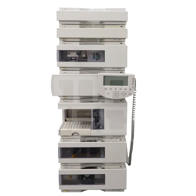 Agilent 1100 HPLC System with Quaternary Pump, DAD, and FLD for sale.