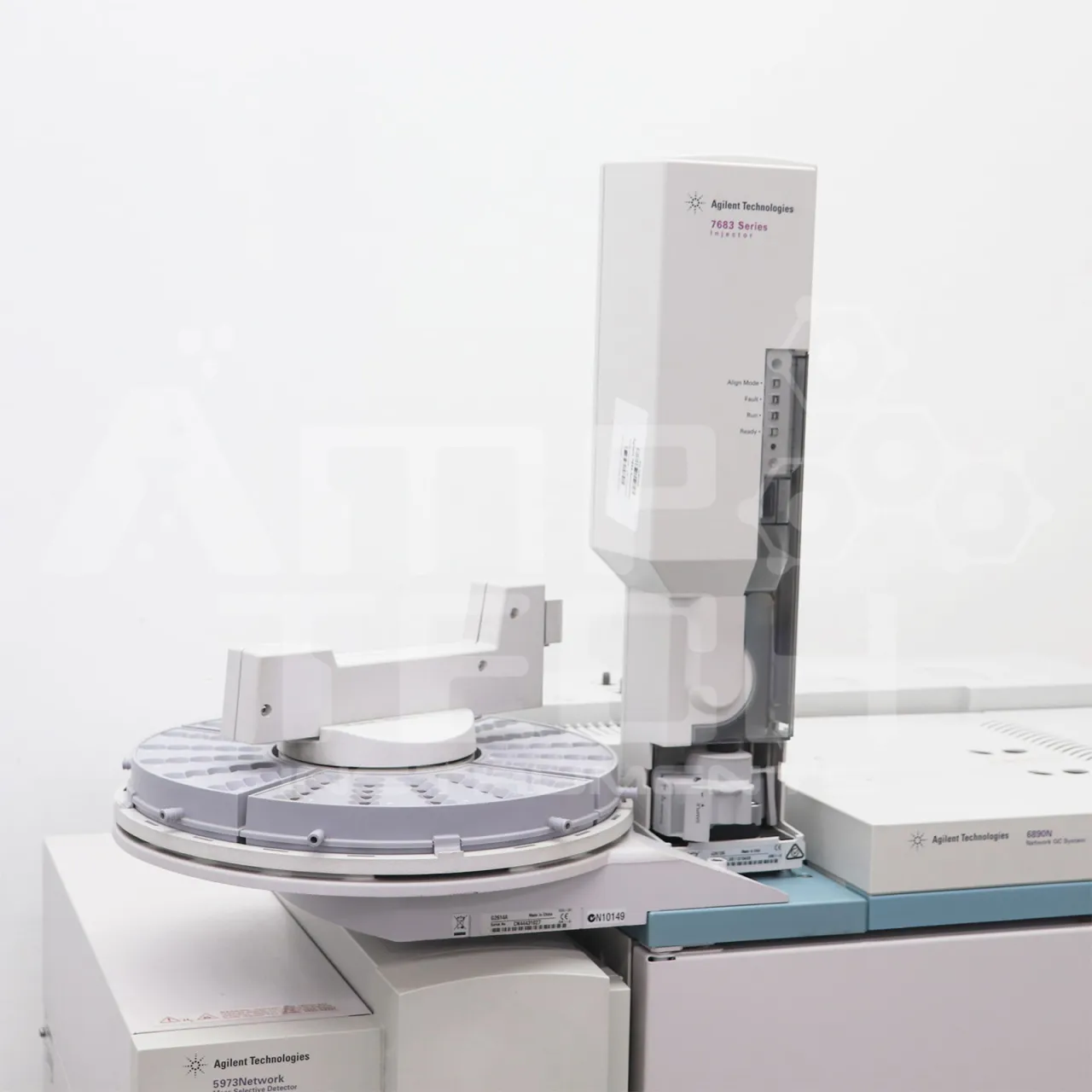Agilent 6890N Gas Chromatograph with 5973N MSD and 7683 Autosampler | Turbo Pump GCMS System, professionally refurbished and certified by Amp Tech Instruments.