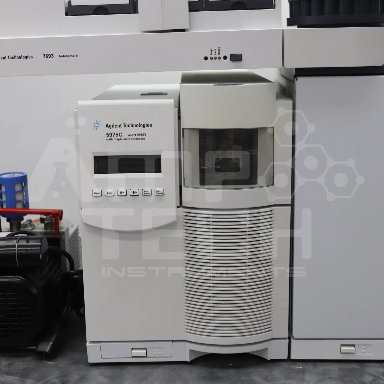Photo of Agilent 7890A 5975C TAD GCMS System w/ 7693 Autosampler Refurbished by Amptius in central florida