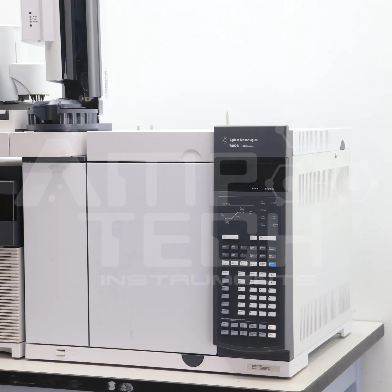 Agilent GCMS 7890B with 5977 MSD and 7693 Autosampler, fully tested and refurbished by Amp Tech Instruments.